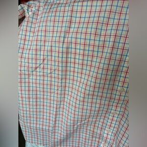 Stafford Red, Blue & Yellow Big & Tall Casual Button Down Shirt